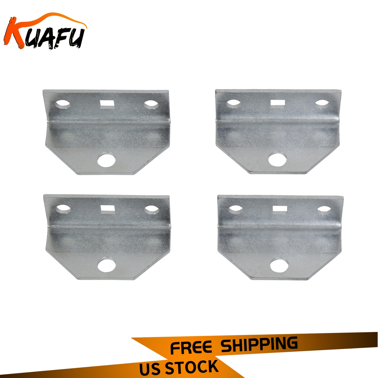 4PCS 8" Galvanized Swivel Top Bunk Bracket Kit for 2x4 Boat Trailer Crossmember