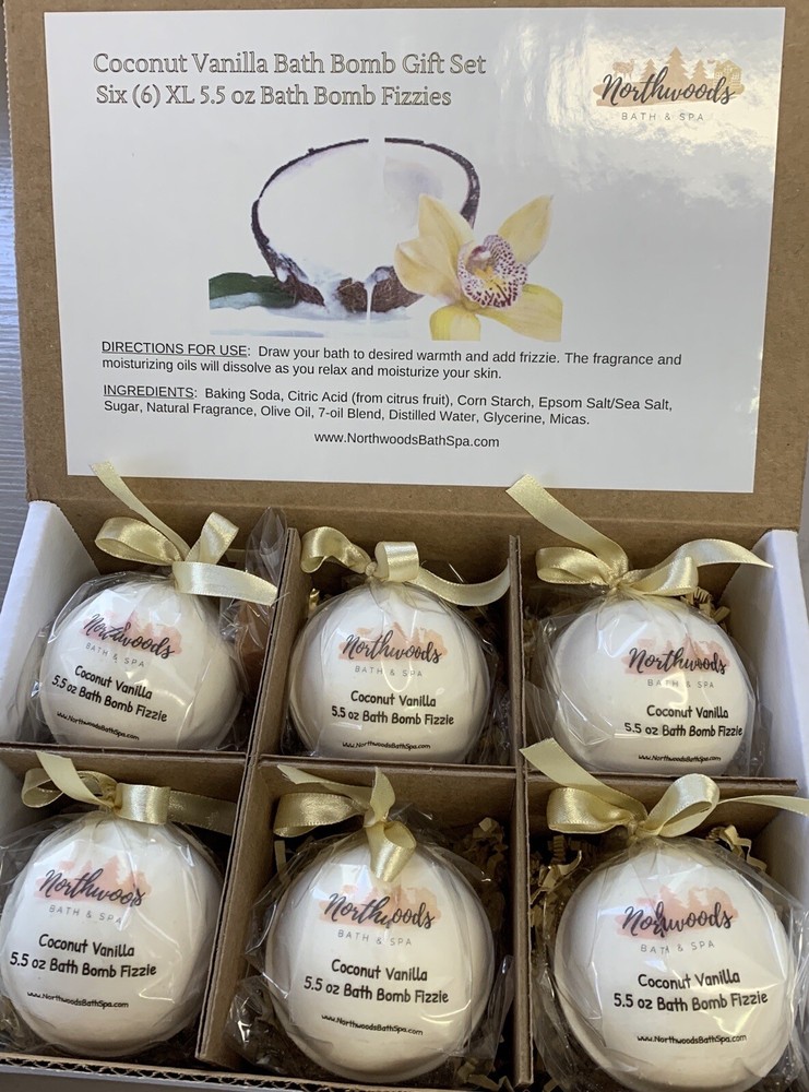 Coconut Vanilla 6-pack Bath Bomb Gift Set