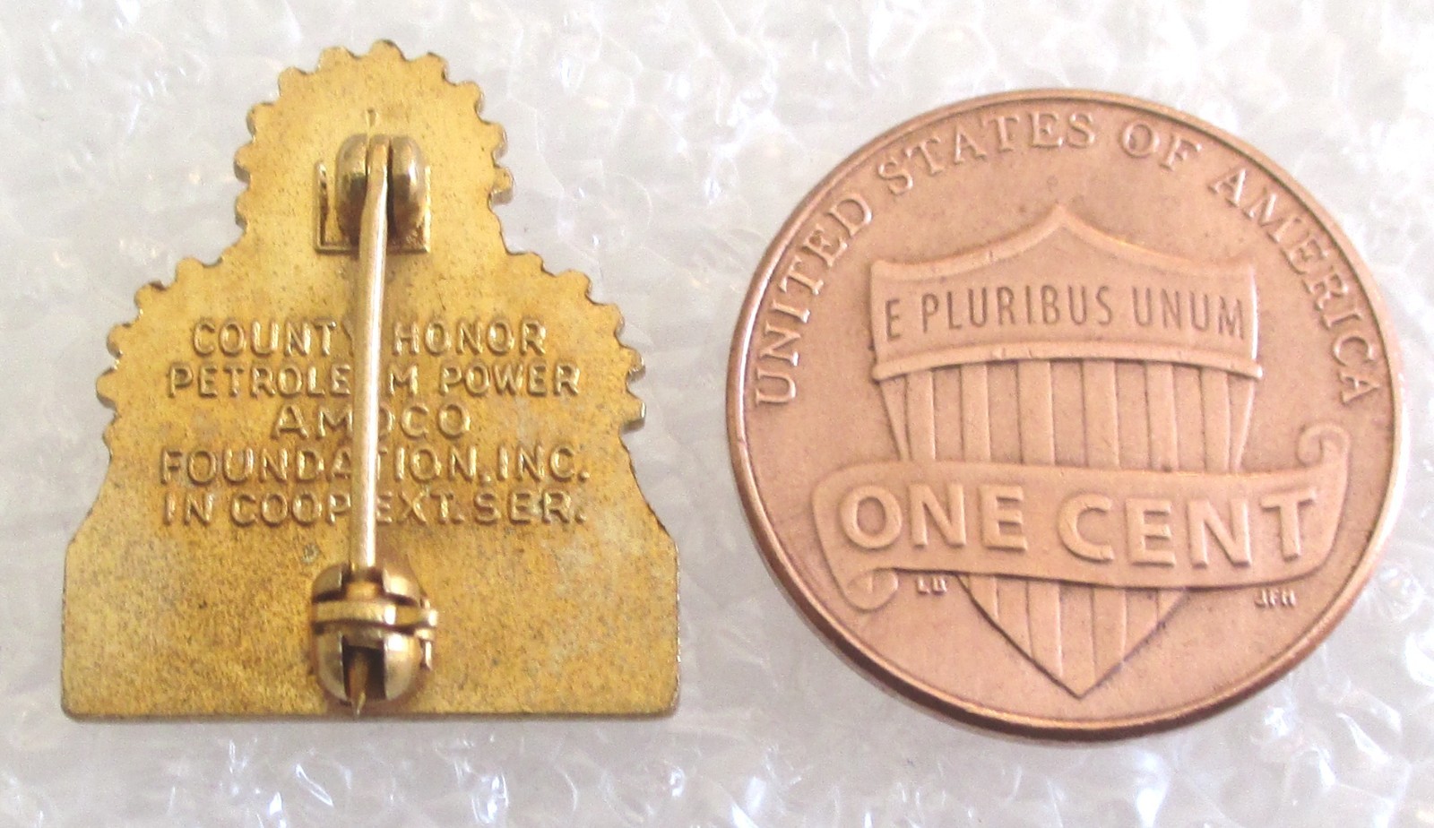 Vintage 4-H 4H Club PETROLEUM POWER Pin - Amoco Foundation Tractor Lawn Mower