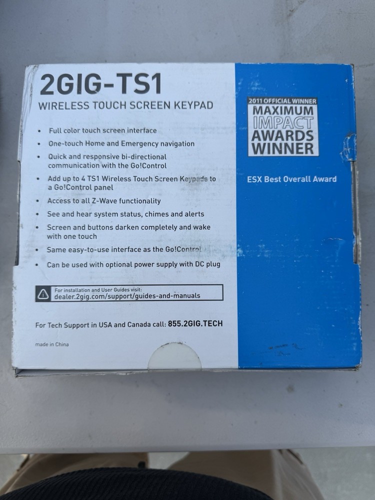 2gig 2GIG-TS1-E Wireless Touch Screen Keypad (White)