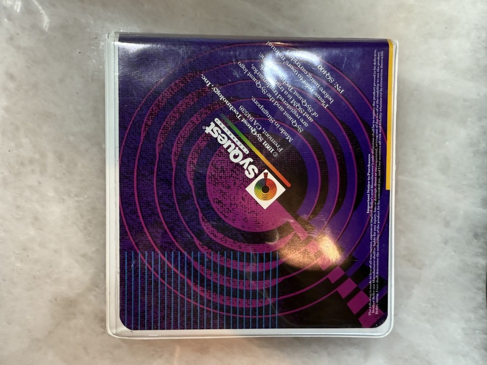 SyQuest 44MB 5.25" Removable Hard Disk Cartridge W software/Hardware Manuals