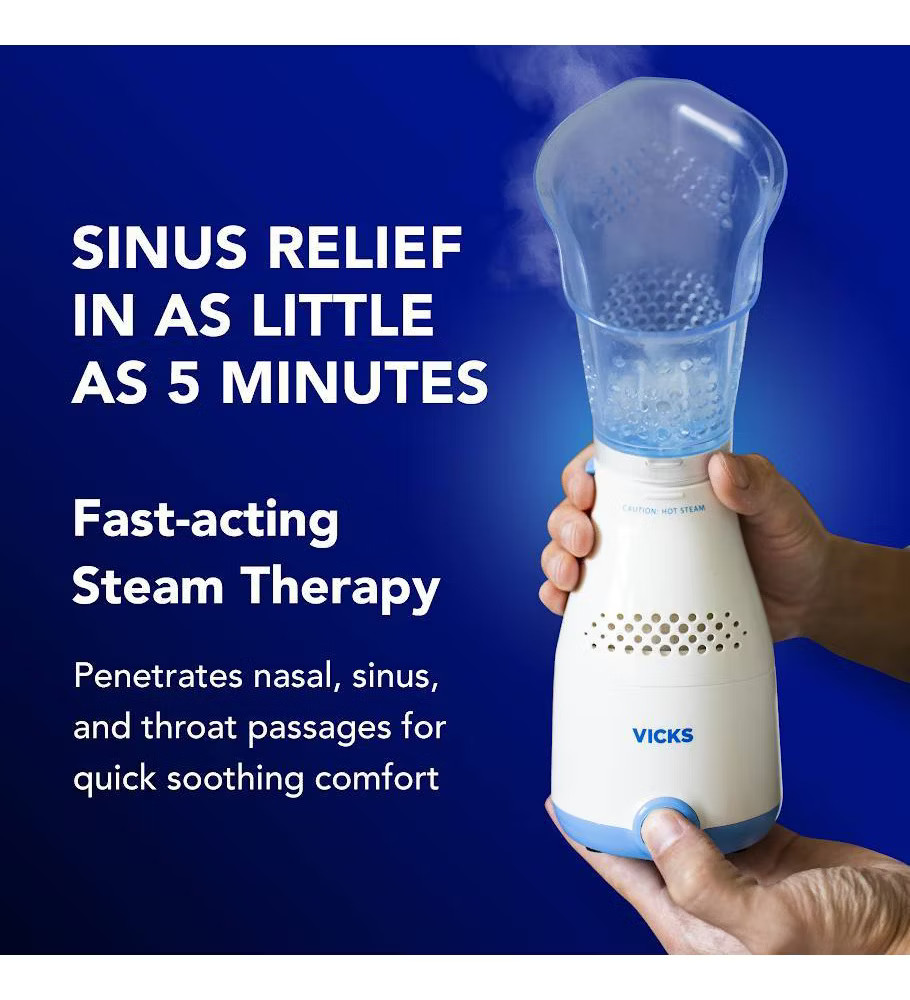 Vicks Personal Steam Inhaler with Variable Steam Control & Soft Mask -