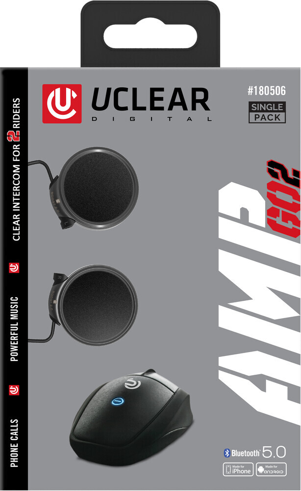 UCLEAR AMP GO2 Helmet Audio Bluetooth Intercom Speaker Communicator Kit
