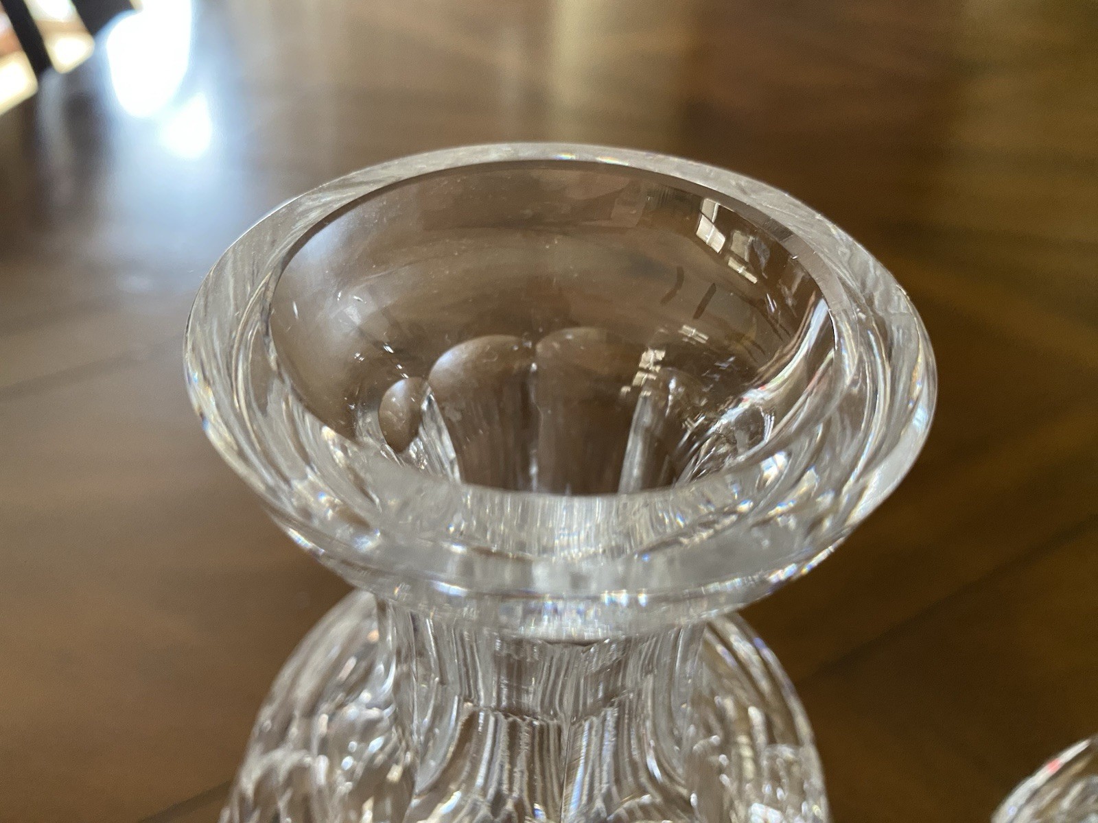 Set Of 2 Waterford Lismore 12" Crystal Liquor Brandy Decanters W/Stoppers Signed