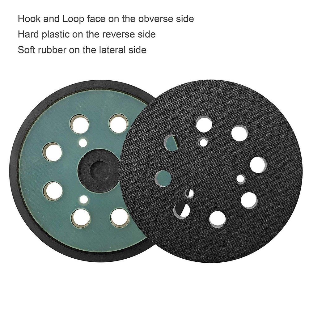 5 Inch Round Sander Pad with Hook and Loop Attachment for Easy Installation