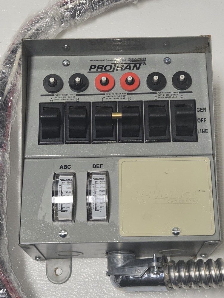 Reliance Protran Model 31406c 30 Amp Transfer Switch Kit