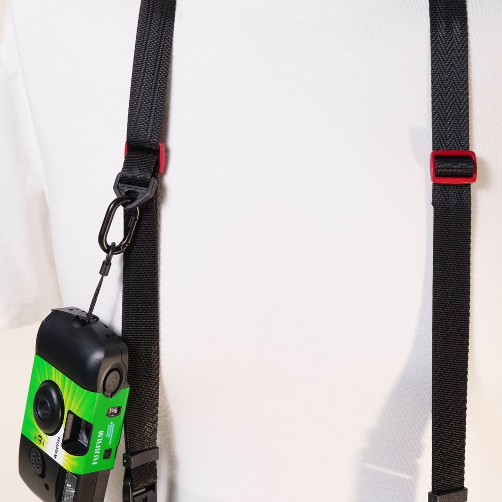 Dual Adjustable 30-52" Camera Strap w/ Peak Design Anchors & D-Ring Mount