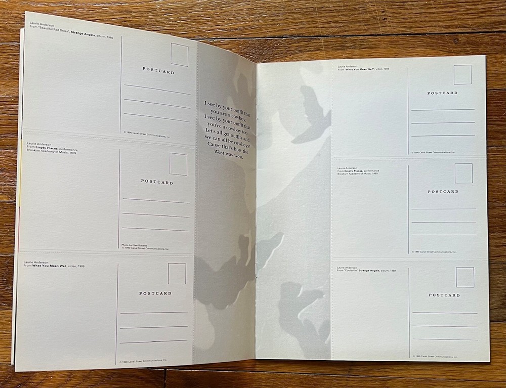 Laurie Anderson's Postcard Book '90 - 24 postcards