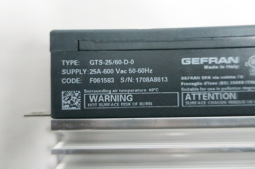 Gefran GTS-25/60-D-0 Solid State Relay 600v-ac