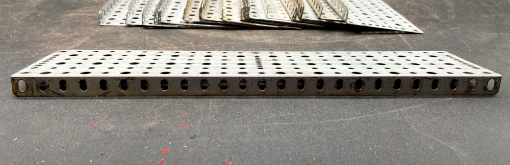 (20) GILBERT ERECTOR SET PART MN 12" SILVER BASE PLATES