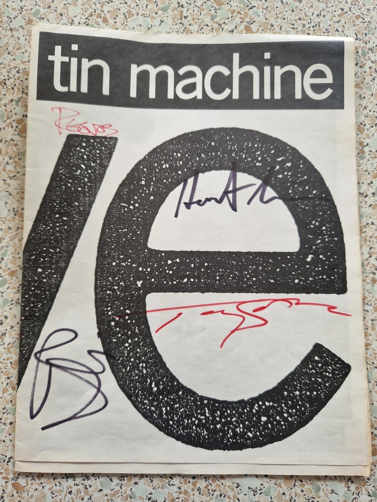 SIGNED DAVID BOWIE Tin Machine Programme 1989 - EXELLENT CONDITION