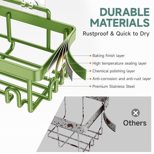 Rustproof & 6-Piece Set for Master Bathroom (Rustproof Upgrade) H. Green