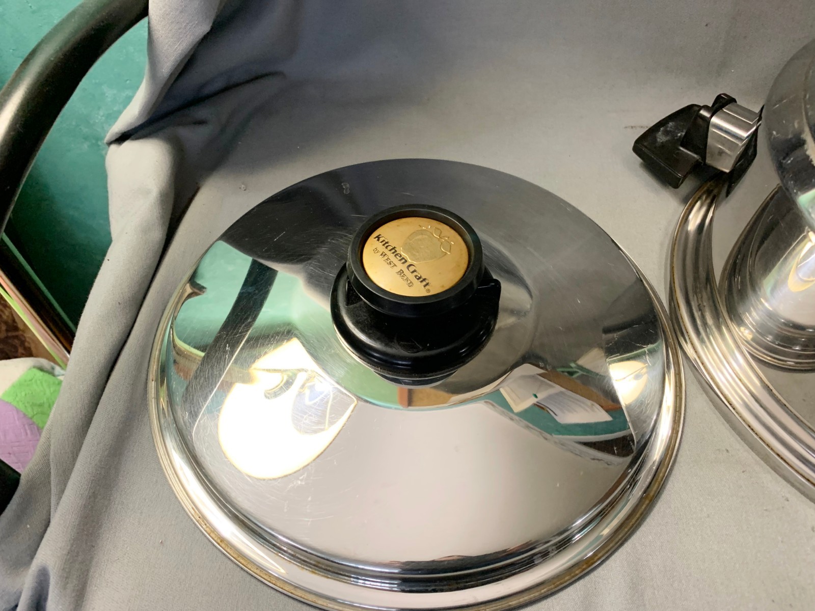 Vintage Kitchen Craft Stainless Steel 5 Qt Stock Pot With Vented Lid Made In USA