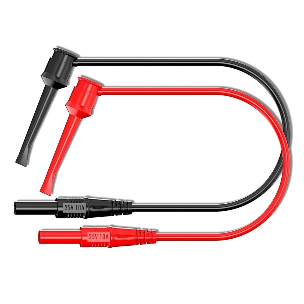 Flexible For Multimeter Testing Cables with Copper Hooks and Sockets 2PCs