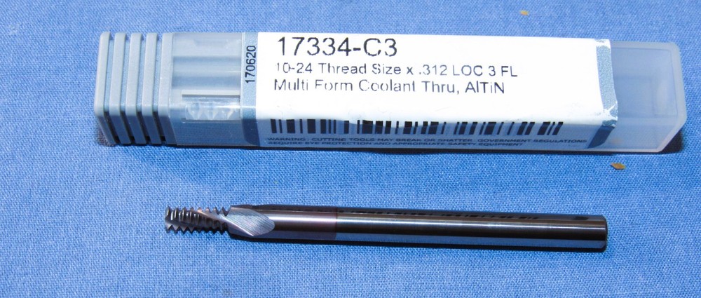 New Harvey Tool Solid Carbide Thread Mill 10-24 TiALN Coated Coolant Through