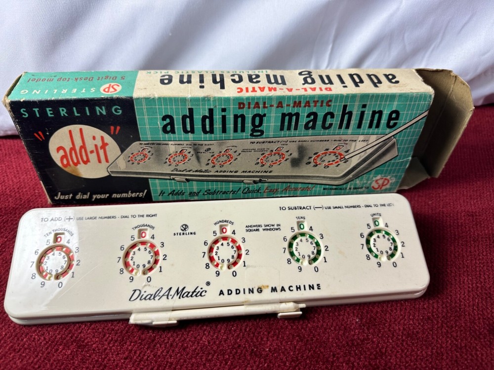 Sterling Dial-A-Matic “add- It” Automatic Mechanical Adding Machine #567
