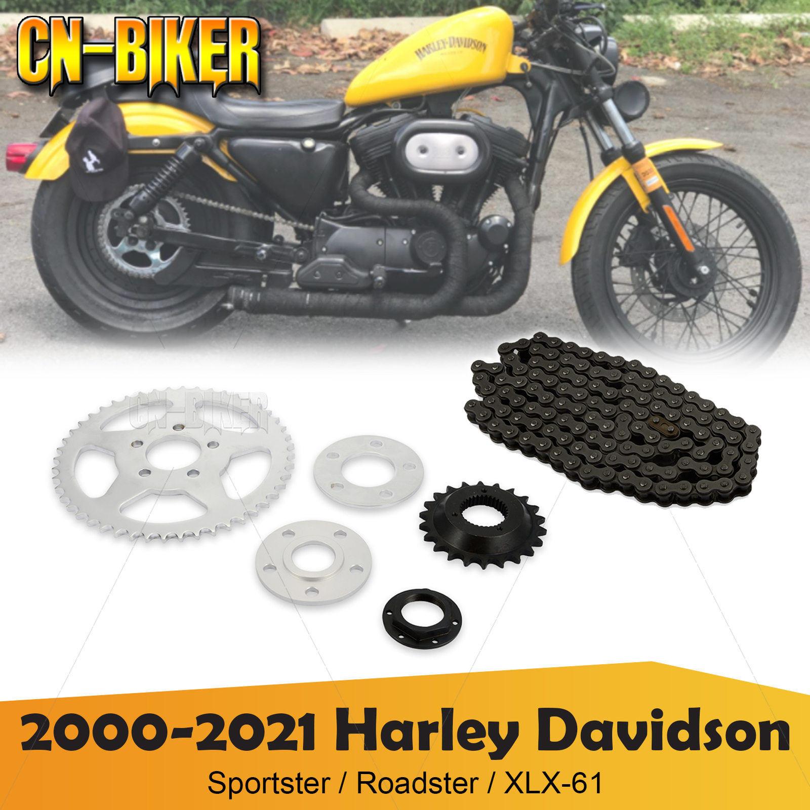 Belt to Chain Drive Conversion Kit For Harley 2004-2024 Sportster XL 883 1200