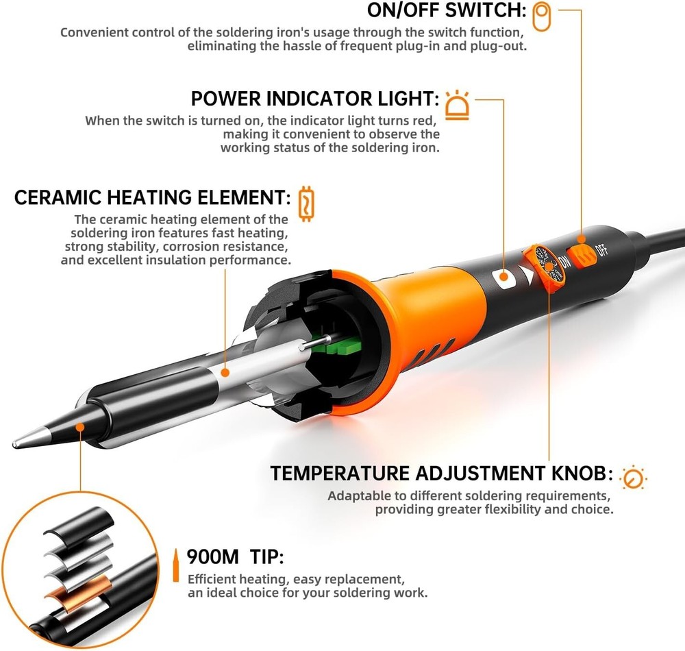 Precision Soldering Micro Pen Heavy Duty Kit Small Electrical Welding Tool