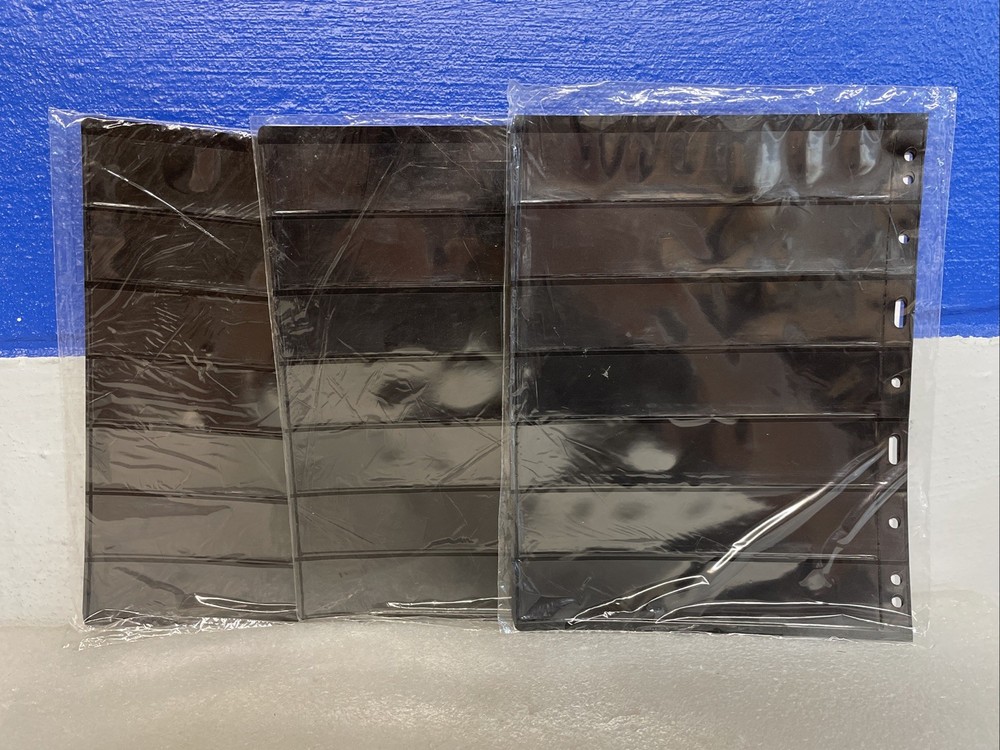 Lighthouse Vario 7S Stamp Page Protective Sheets Black Back Lot Of 3 Packs Of 5