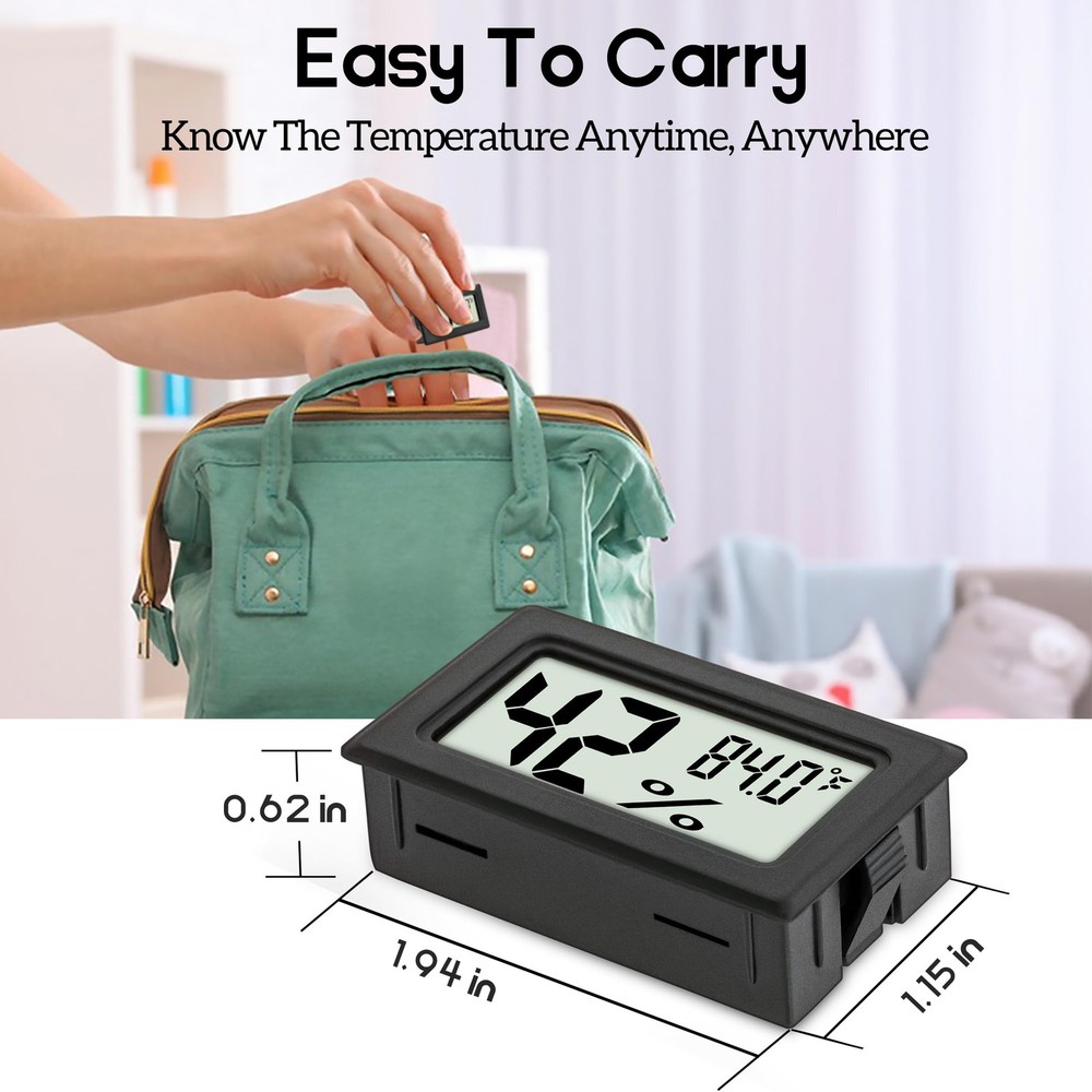 Mini Hygrometer Indoor Humidity Meter Thermometers 6 Pack...