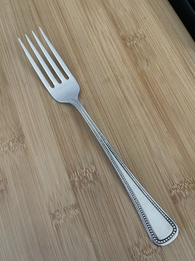 Oneida Stainless Beaded Artistry NEEDLEPOINT Dinner Fork 7.25"