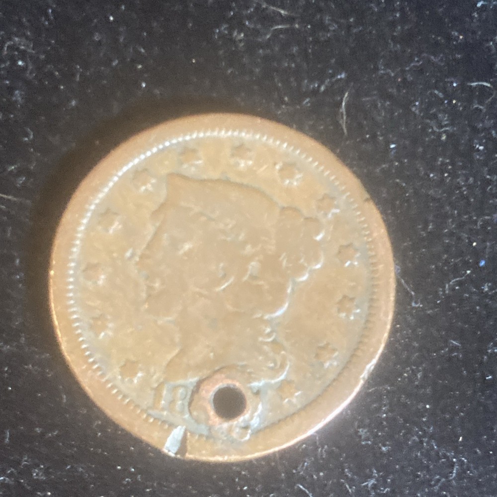 Braided Hair Large Cent Holed