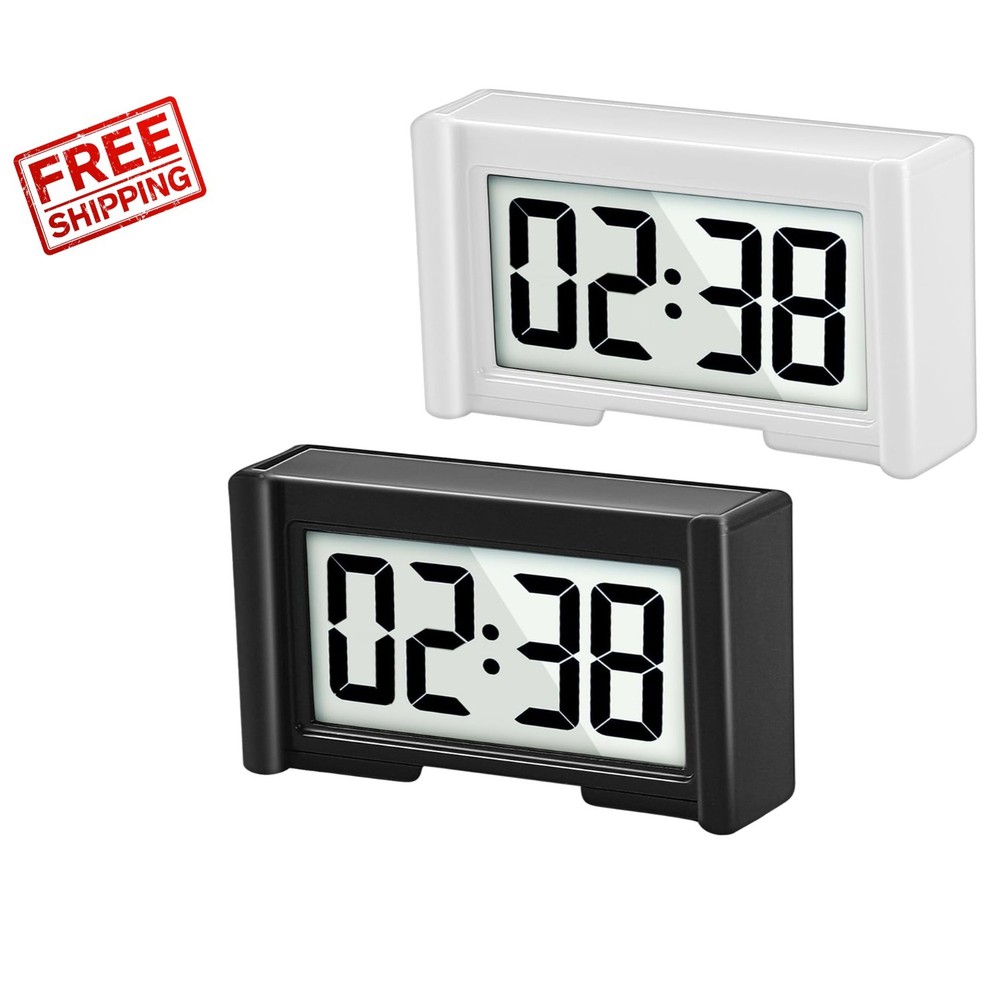 Battery Powered Digital Dashboard Clock - 2PCS Jumbo Display for Easy Viewing