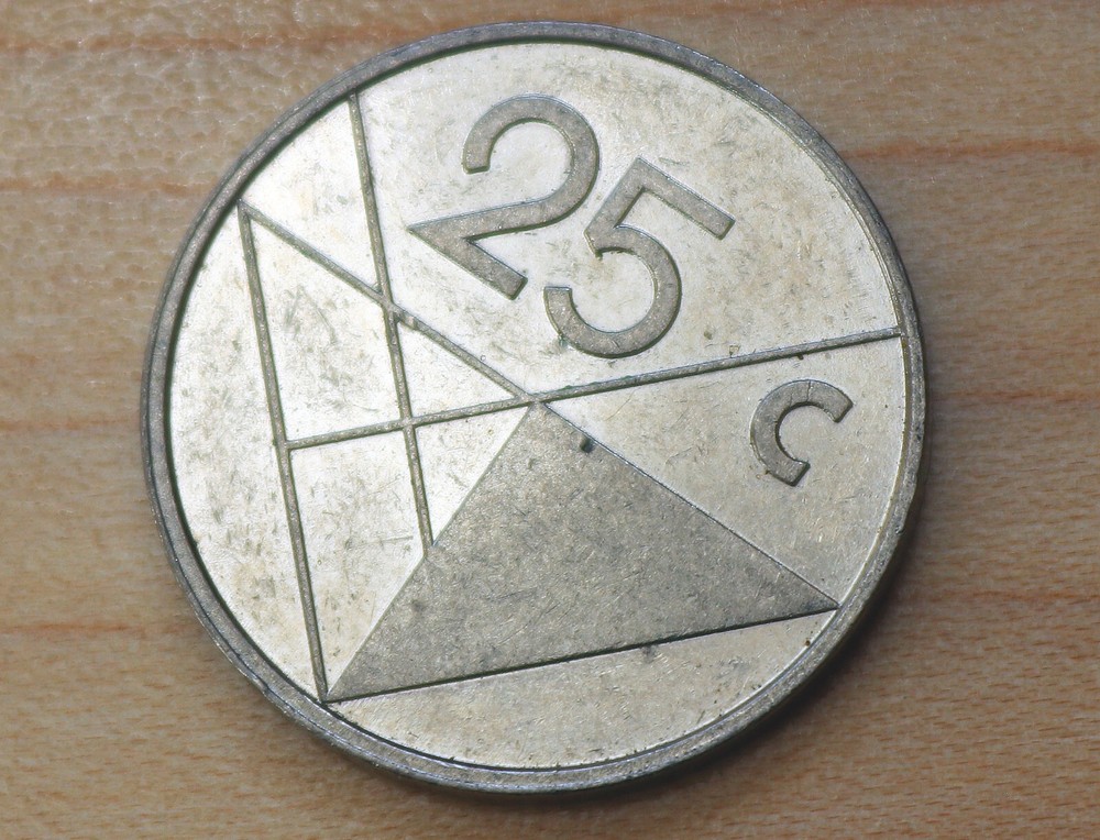 1993 Aruba 25 Cents