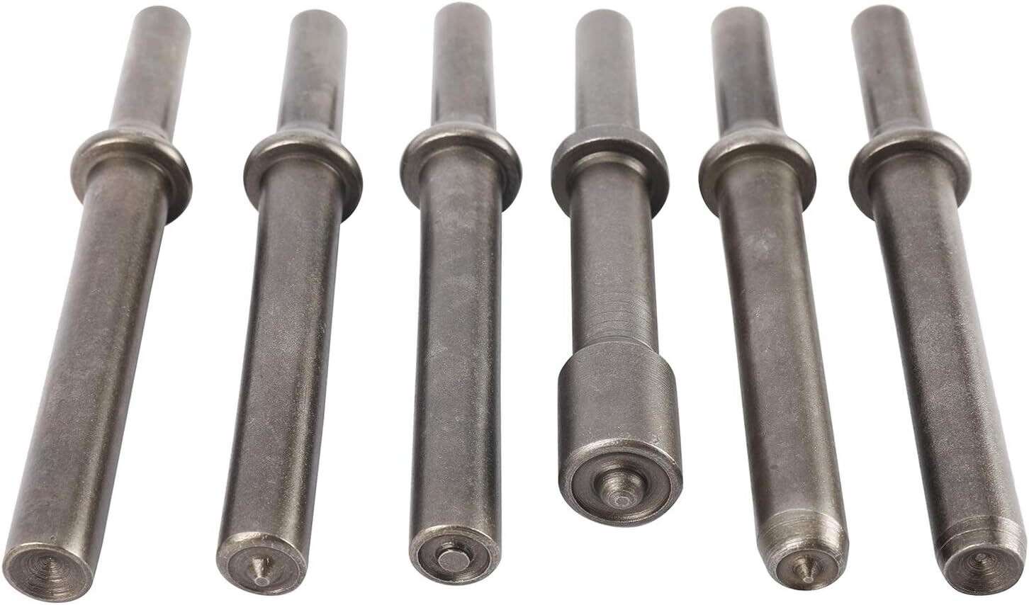 7Pcs Smoothing Pneumatic Air Rivet Hammer Tool with Spring Shank Chisel Bits Set