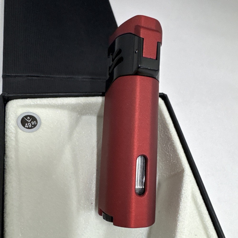 Vector Caliper - Single Large Jet Flame Torch Lighter - Red - New