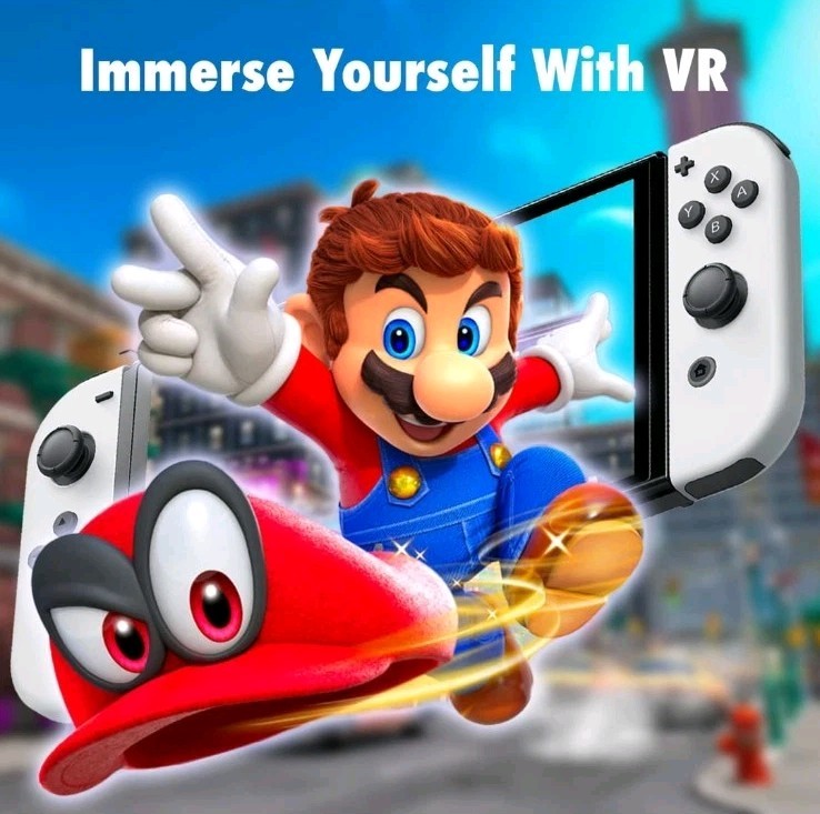 🎮 ⭐ Orzly VR Headset for Nintendo Switch & OLED – Adjustable Lens Black