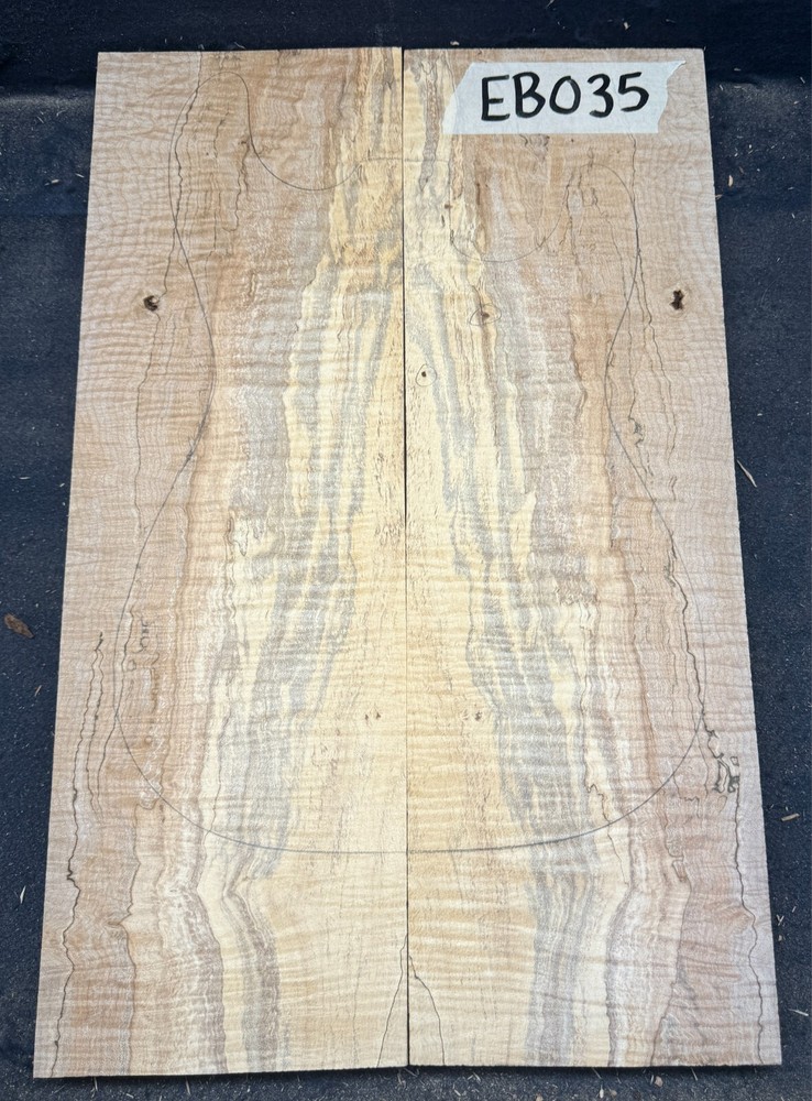 spalted stained flame maple carve-top