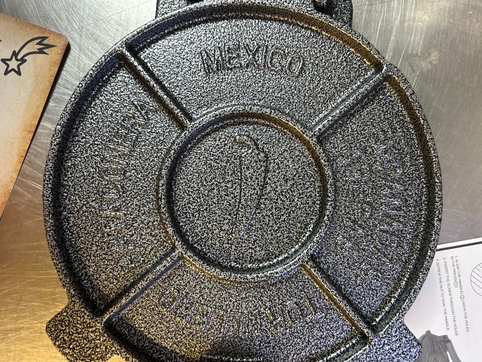 Arc USA 8" Tortilla Press Cast Iron Empanadas Dough Arepas Heavy Duty Pataconera