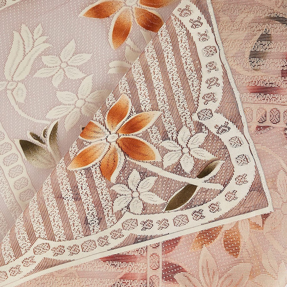 Cotton Centre Table Cover Set (Brown)