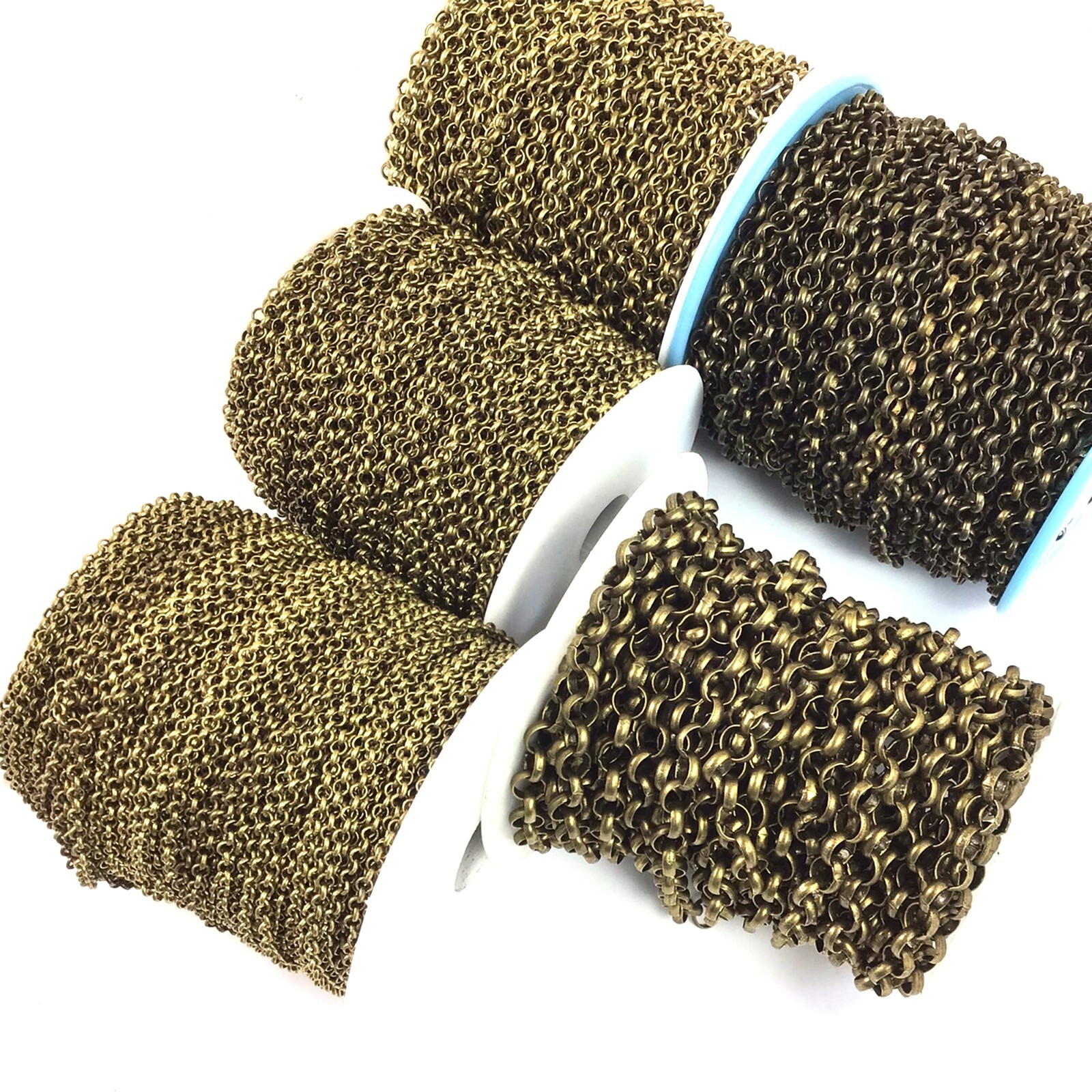 Brass Rolo Chain Round Linked Belcher Chain Neckalce 3mm 4mm 5mm 6mm 7mm Chain