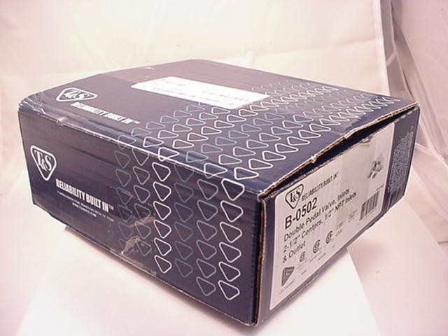 T & S B-0502 Double Pedal Valve Polished Ship Same Day