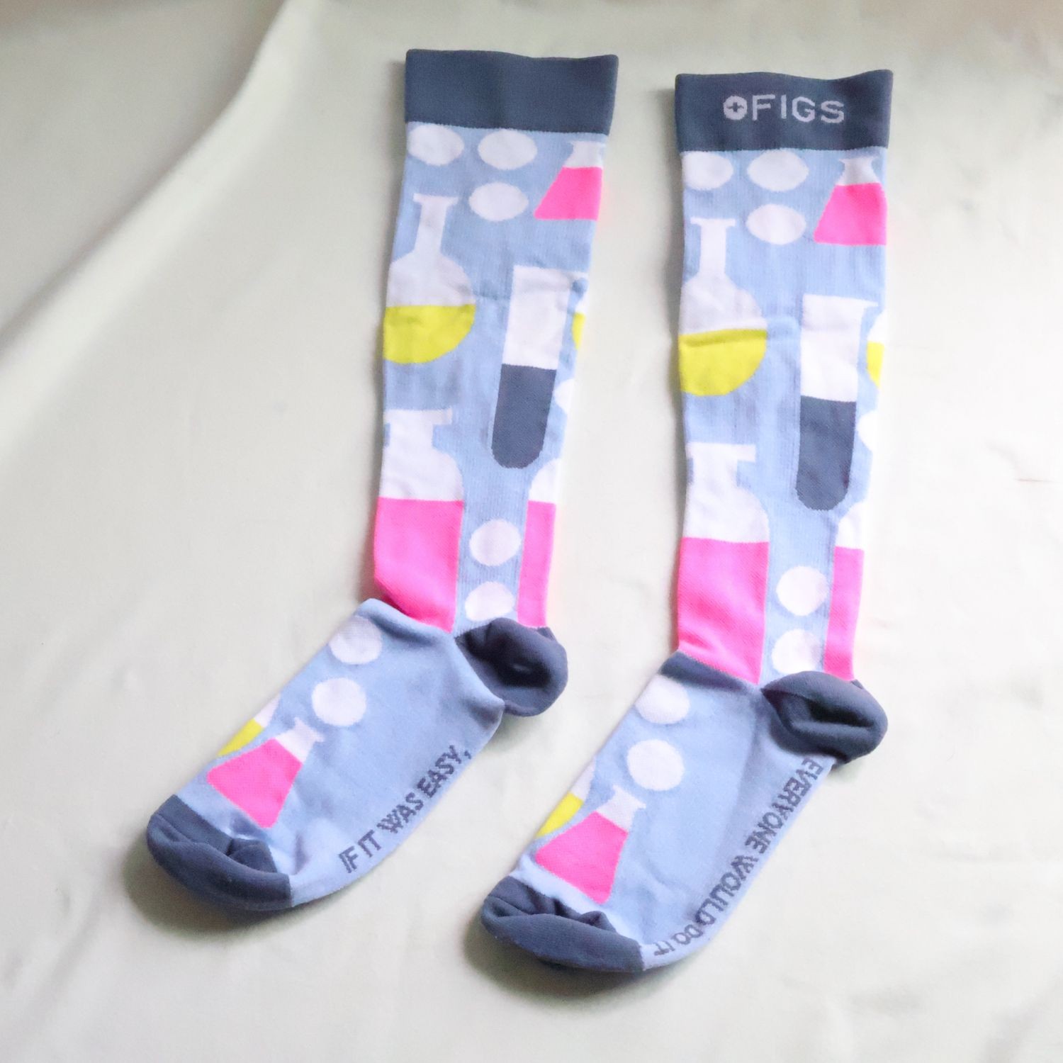 Figs Compression Socks Size S Colorful Pattern New