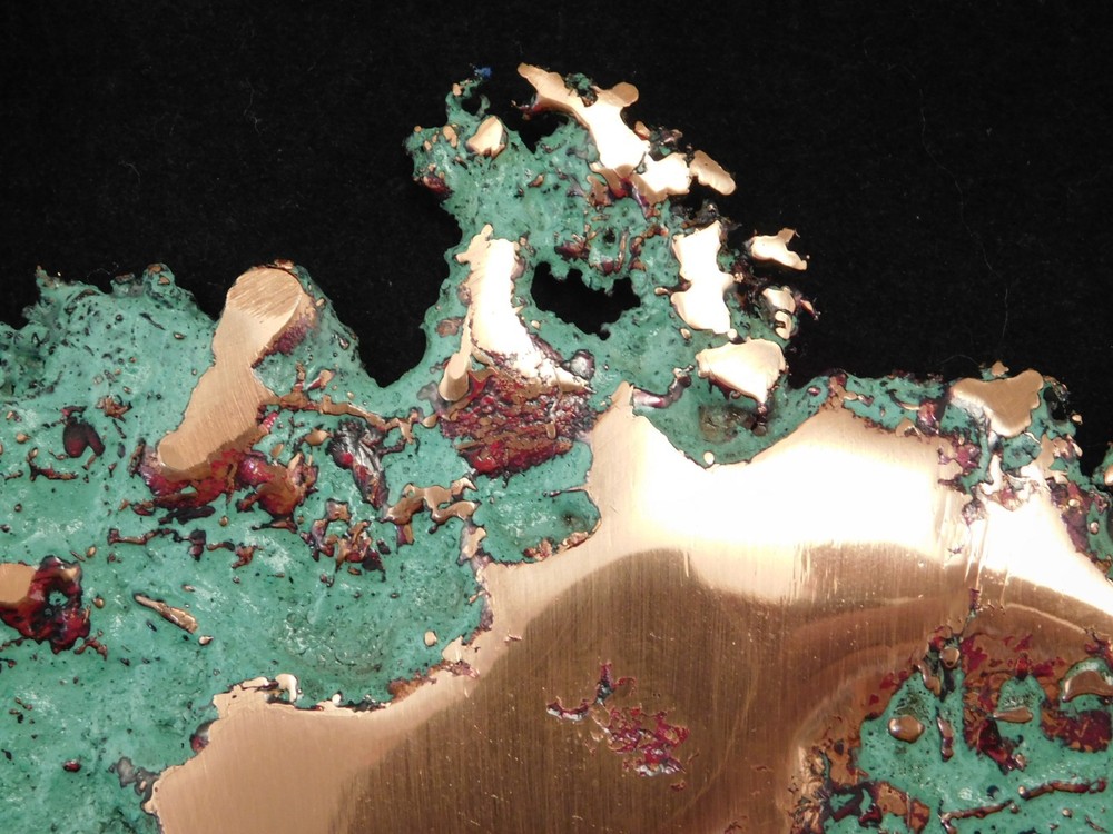 BIG! Bright Solid COPPER SPLASH Art Sculpture 429gr