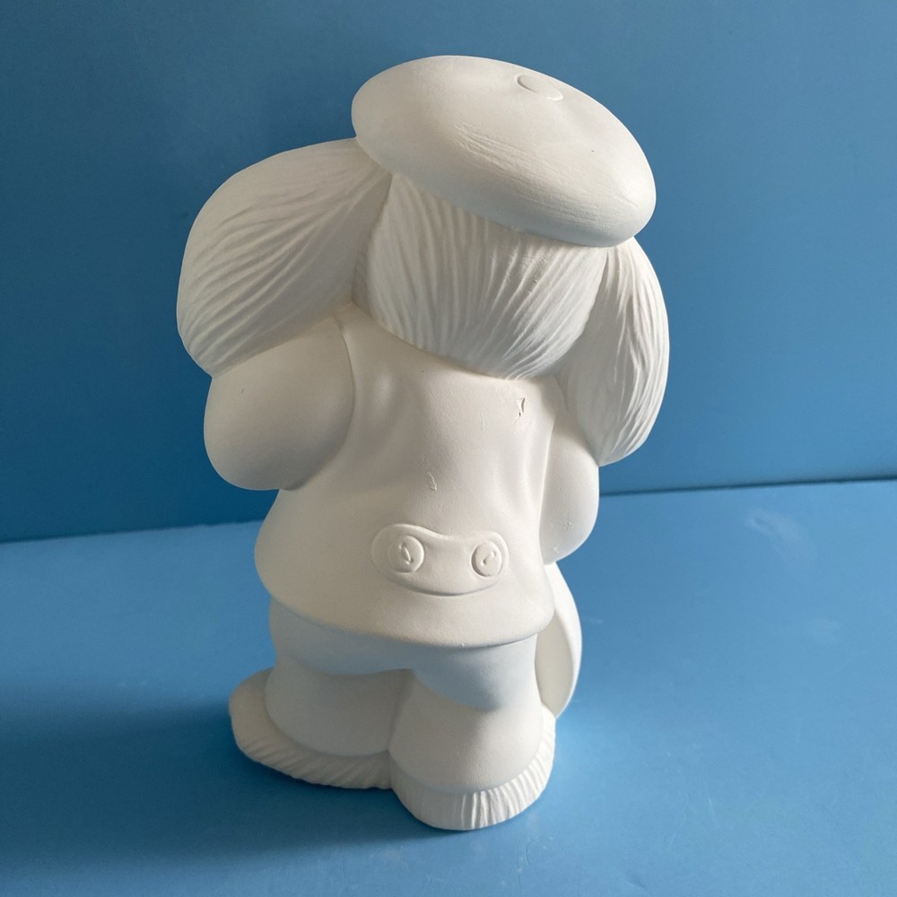 Ceramic Bisque Bunny Rabbit Playing Viola Ready To Paint For Easter