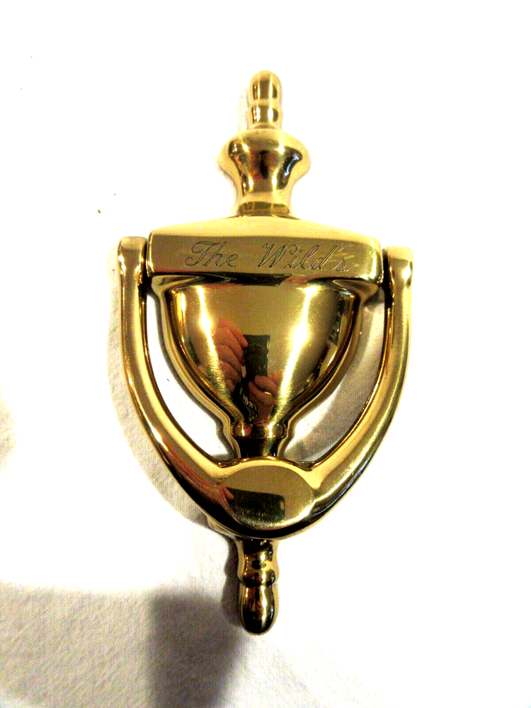 Solid Brass/Engravable/Hand Crafted/Tarnish Resistant Door Knocker in Box