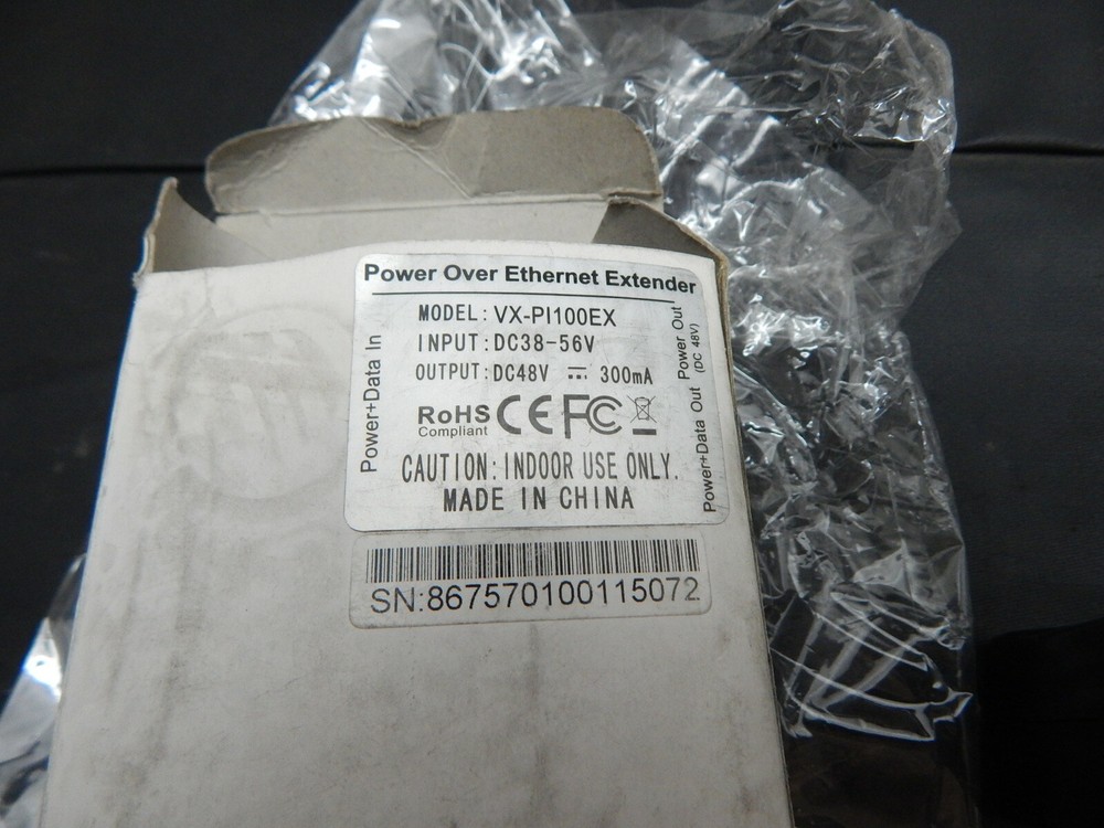 VERSA TECHNOLOGY VX-PI100EX 1EEE 802.3AF OVER ETHERNET EXTENDER - FAST SHIPPING