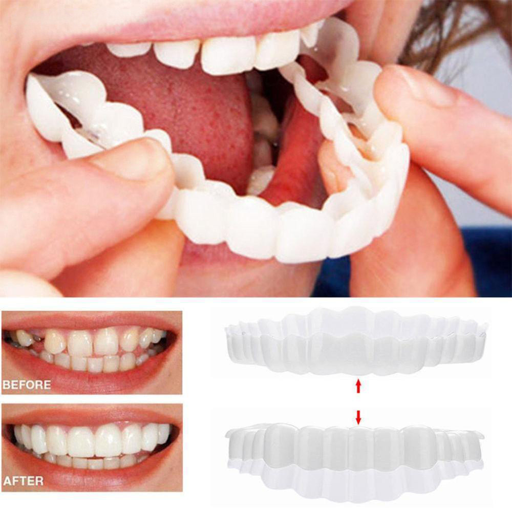 High Quality Upper&Lower Fake Tooth Kit Teeth Veneers Denture False Teeth Cover