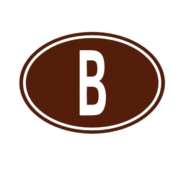 Belgium Oval Sticker Decal