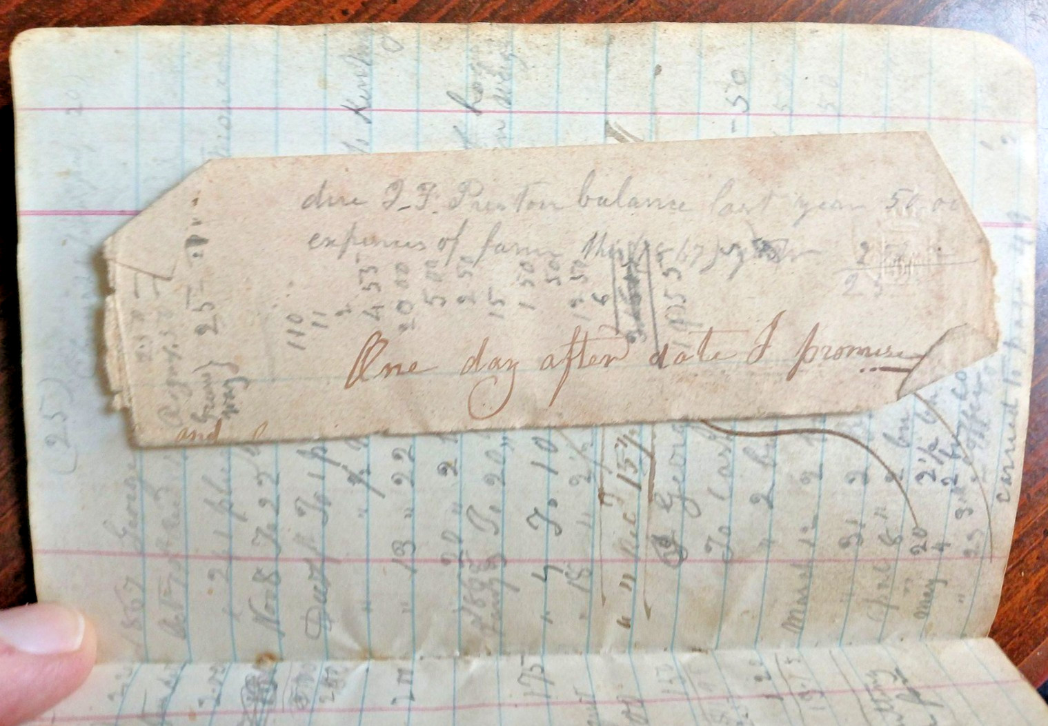 1860s Handwritten Merchant Ledger