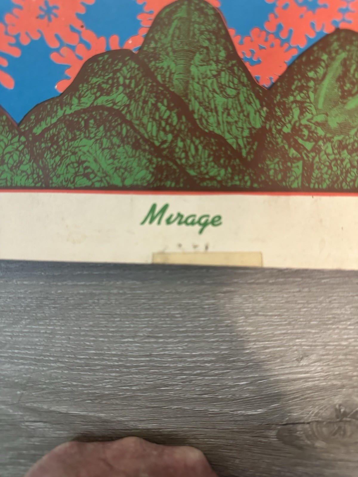 Rare Psychedelic Art Poster MIRAGE by Satty 3x35" 1967 Vintage San Francisco