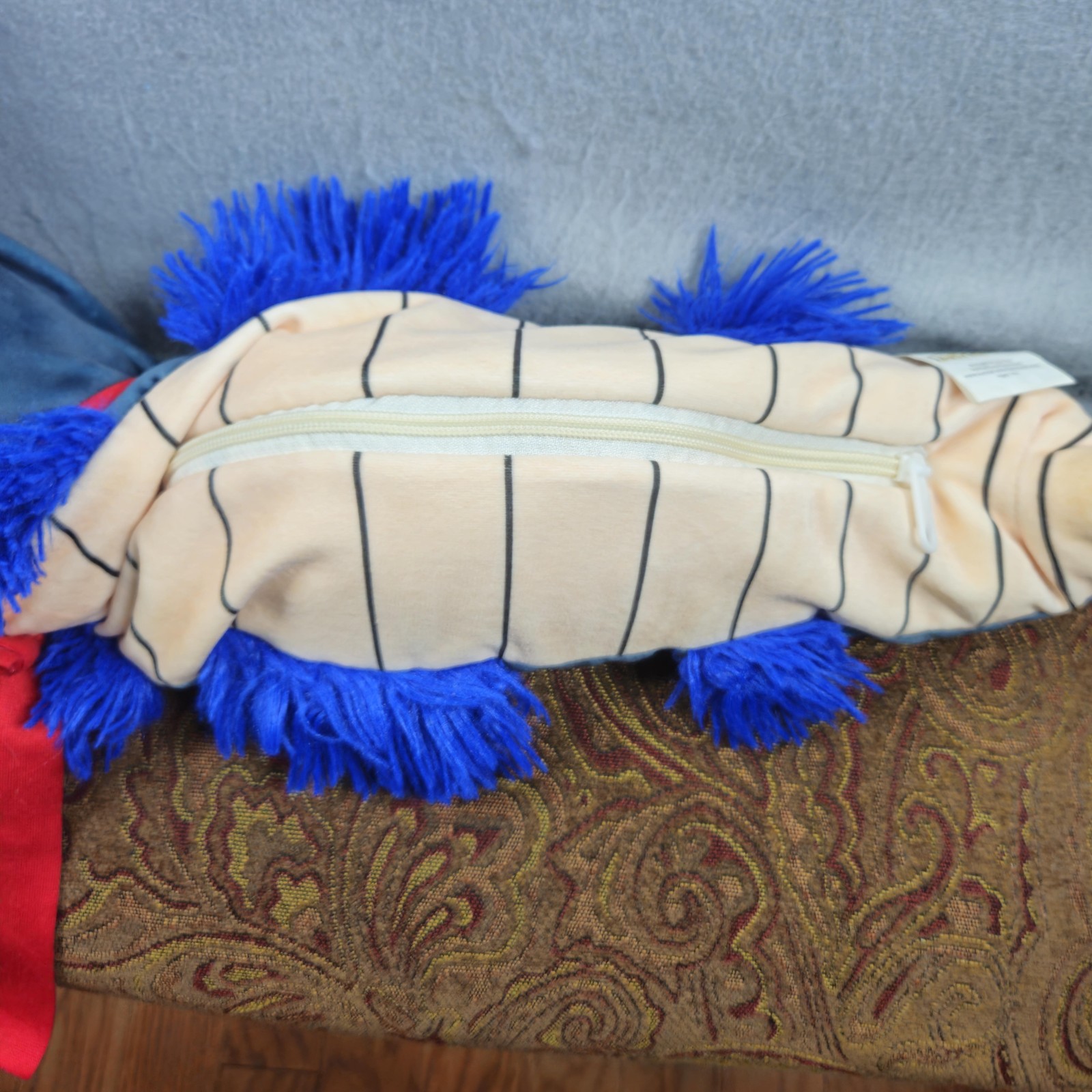 Labyrinth Worm Blue Plush Travel Neck Pillow Zip Up 'Ello William Henson Soft