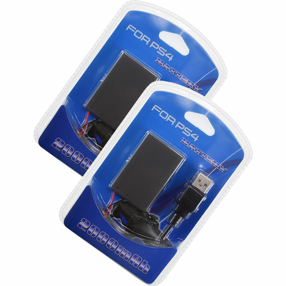 New Rechargeable Battery For PS4 Controller 2000mAh Replacement & Charging Cable
