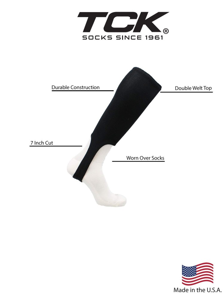 TCK Solid Colored Baseball Stirrups Pattern A (Black, Medium) Medium, Black