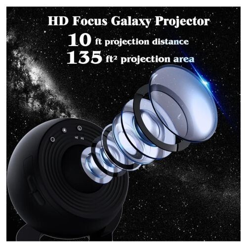 Portable 360° Star/Galaxy Projector - Efficient LED Galaxy Light