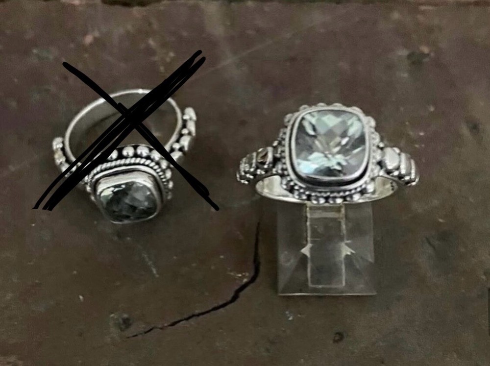 sterling green amethyst ring